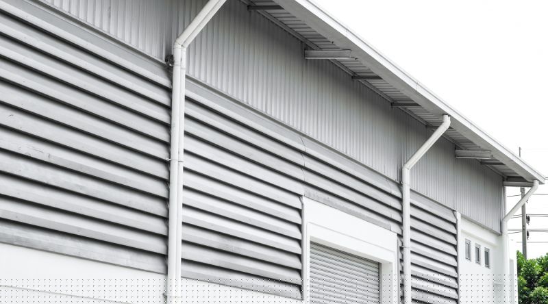 Steel Downspout Installation